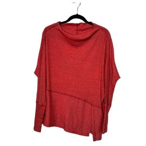 WE THE FREE Free People Londontown Asymmetric Oversized Thermal Top